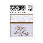 Save The Date Small Postage-Lavender & Brown postage