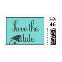 save the date stamp aqua