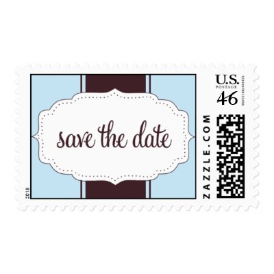 Save the Date Stamp Blue