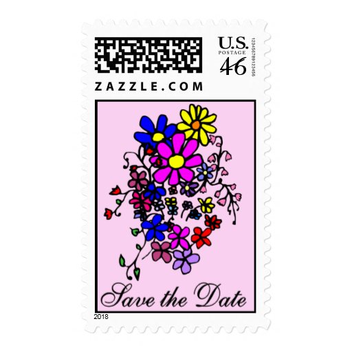 Save the Date stamp pink