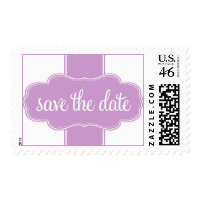 Save the Date Stamp Purple
