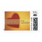 postcard - Save the Date postage stamps with a heart in warm fall colors. Get the matching Save the Date cards to complete the look.