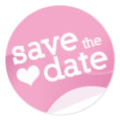 round_sticker - save the date sticker with a peel off effect. need another color or font? Just send me a message!