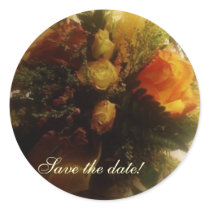 Save the date! round stickers