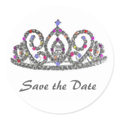 Save the Date Round Stickers