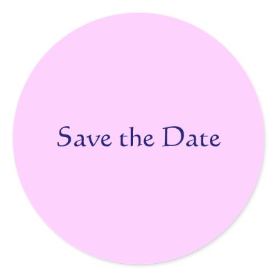 Save the Date Round Sticker
