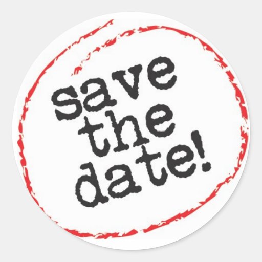 Save the Date sticker Zazzle