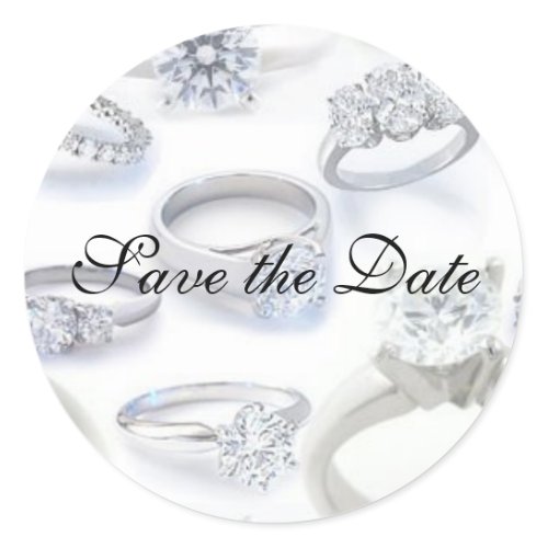 Save the Date Sticker with rings sticker 