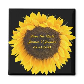 Save the Date Sunflower-choose magnet colour magnet