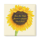 Save the Date Sunflower Magnet magnet