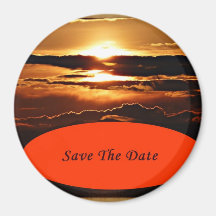 Save the Date Sunset Magick Refrigerator Magnet