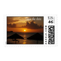 save the date sunset postage