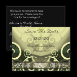 Save the Date Swirled Cala Lily Postcard