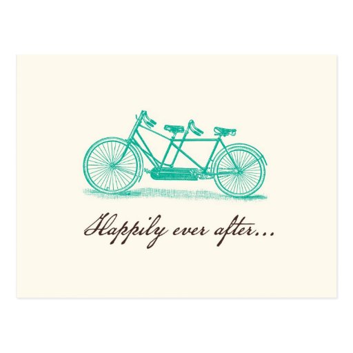 Save the Date-Tandem Bike Postcard