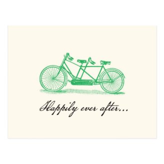 Save the Date-Tandem Bike Postcard