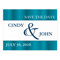 SAVE THE DATE - Teal postcards