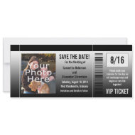 Save the Date Ticket Invitations with Photo invitation