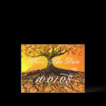 Save The Date Tree Roots - Orange and Brown