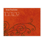 Save the Date- Tree Swirls - Customized Postcards