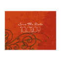 Save the Date- Tree Swirls - postcards by samack Save the Date- Tree Swirls - postcards