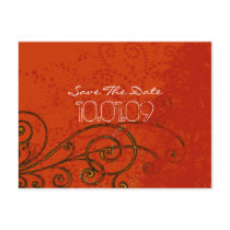 Save the Date- Tree Swirls - postcards by samack Save the Date- Tree Swirls - postcards