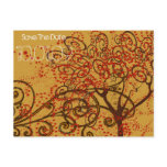 Save the Date- Tree Swirls with Hearts Post Card