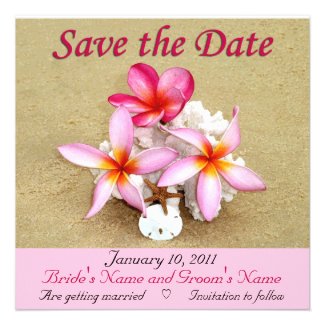 Save the Date - Tropical Beach Wedding Custom Invite
