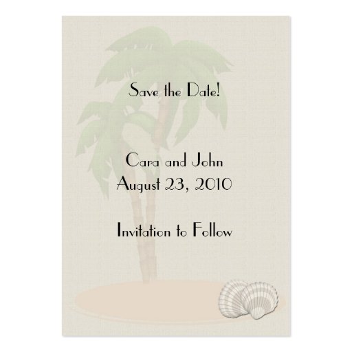 Save the Date Tropical Business Card Templates (front side)