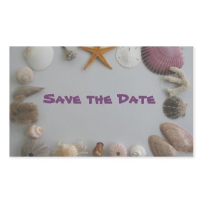 Save the Date/Tropical Destination Sticker