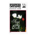 Save the date tulip garden postage stamp