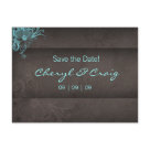 postcard - Save the Date Turquoise Brown wedding rsvp Floral Postcard. Customize / personalize with your own text.  Add your own picture to the back as well!  Coordinating magnet, business card, greeting card and bookmarke (profile card) also available.   Salon Spa Brochure Blue Taupe Floral by josunshine card on Zazzle.comThank You Bookmark Turquoise Blue Brown by josunshineSee other Thank Profile CardsSave the Date Turquoise Brown Floral Magnet by josunshine Create a Magnet with www.zazzle.com  Wedding Turquoise Blue Brown Invitation Card by josunshine cards by Zazzle.com  Wedding reply card turquoise blue brown by josunshine create business card designs on Zazzle.com Blue Taupe Salon Spa Floral business card by josunshineMore Turquoise Profile Cards