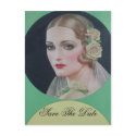 Save the Date Vintage Bride postcards by archemedes Save the Date Vintage Bride postcards