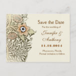 save the date  vintage flowers cards post card