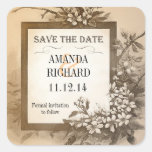 save the date vintage stickers
