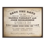 save the date vintage ticket postcards