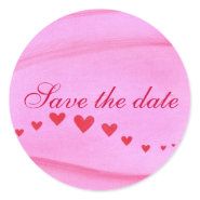 Save the date, wave of red hearts, sticker sticker