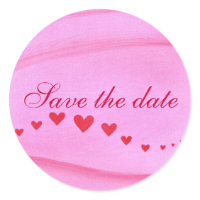 Save the date, wave of red hearts, sticker sticker