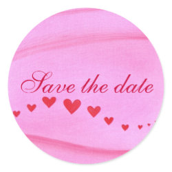 Save the date, wave of red hearts, sticker sticker