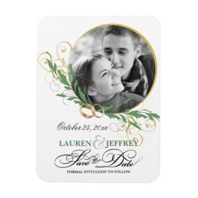 Save the Date Wedding Announcement Stick-on Magnet