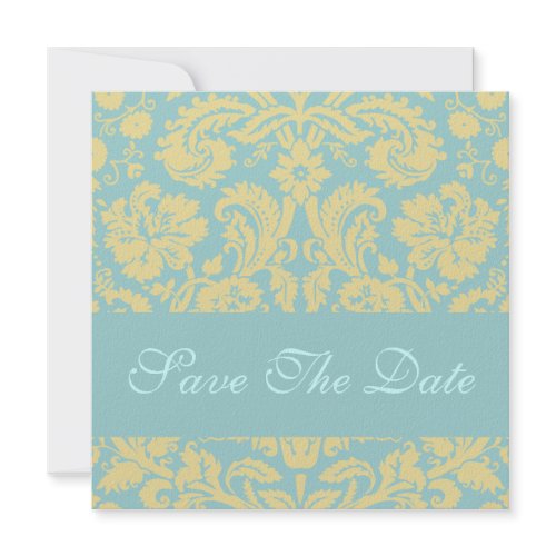 Save The Date Wedding Announcement Tiffany Damask invitation