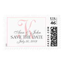 Save the Date Wedding Bride Groom Monogram K Stamp