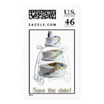 Save the date wedding cake 2 postage by APGWeddings Save the date wedding cake 2 postage