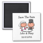 Save the Date Wedding Couple cartoon Magnet