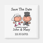 Save the Date Wedding Couple cartoon Magnet