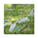 Save The Date Wedding Dogwood Flower Magnet magnet