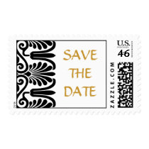 Save the Date Wedding Event Black Border Stamp.