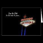 "Save the Date" Wedding In Fabulous Las Vegas Card cards