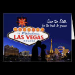 Save the Date Wedding In Las Vegas Card cards
