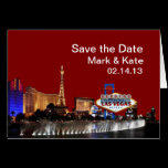 Save the Date Wedding In Las Vegas Card cards