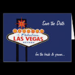 "Save the Date"  WEDDING In Las Vegas Card cards